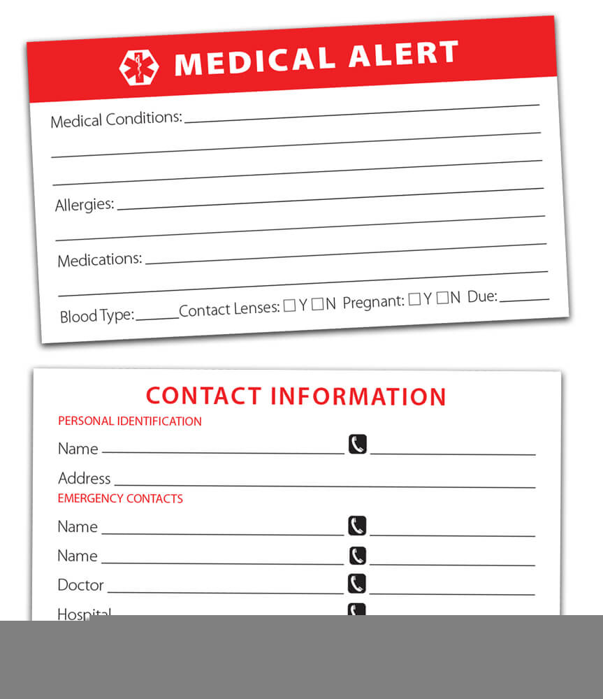 Free Printable Wallet Size Medical Information Card Printable Form 2024