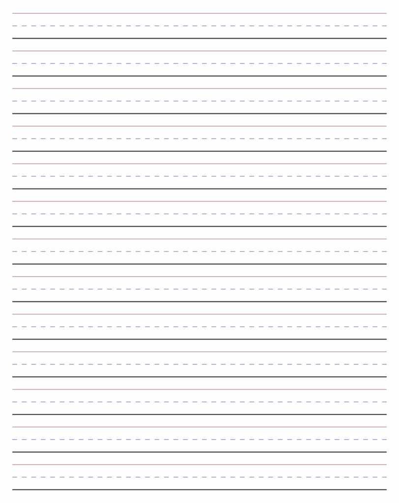 Free Printable Writing Paper Kindergarten Printable Calendars AT A GLANCE