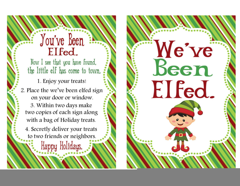Free Printable You 39 ve Been Elfed FreePrintableTM