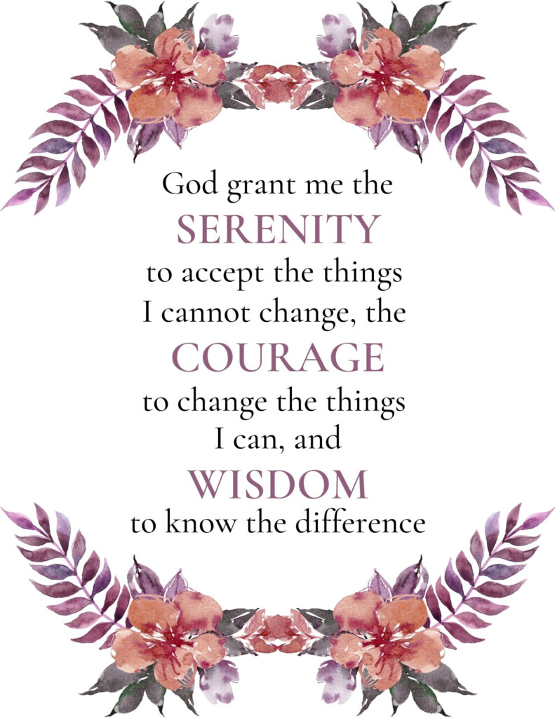 Free Serenity Prayer Printables