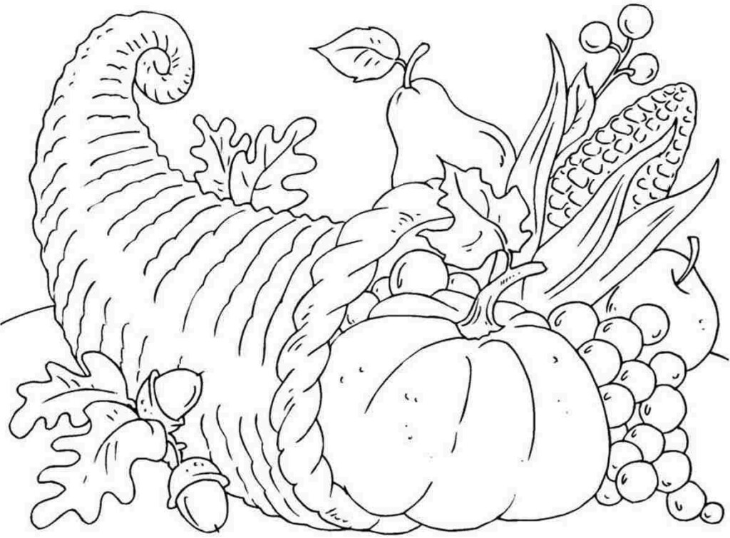 Free Thanksgiving Coloring Pages For Adults Coloring Pages