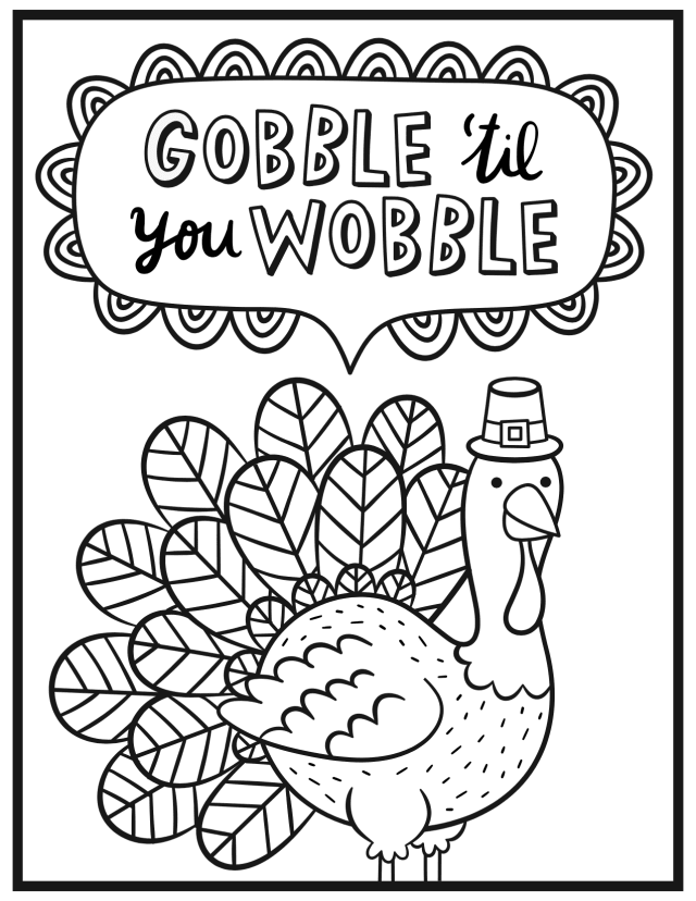 FREE Thanksgiving Coloring Pages For Adults Kids Happiness Is Homemade