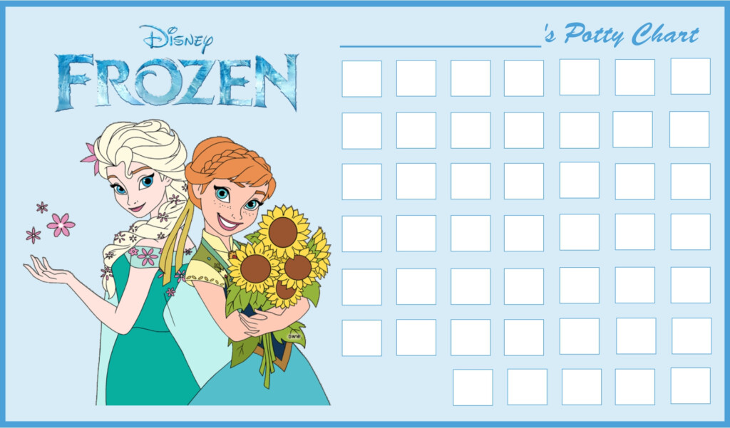 Frozen Printable Potty Sticker Chart Potty Sticker Chart Sticker Chart 
