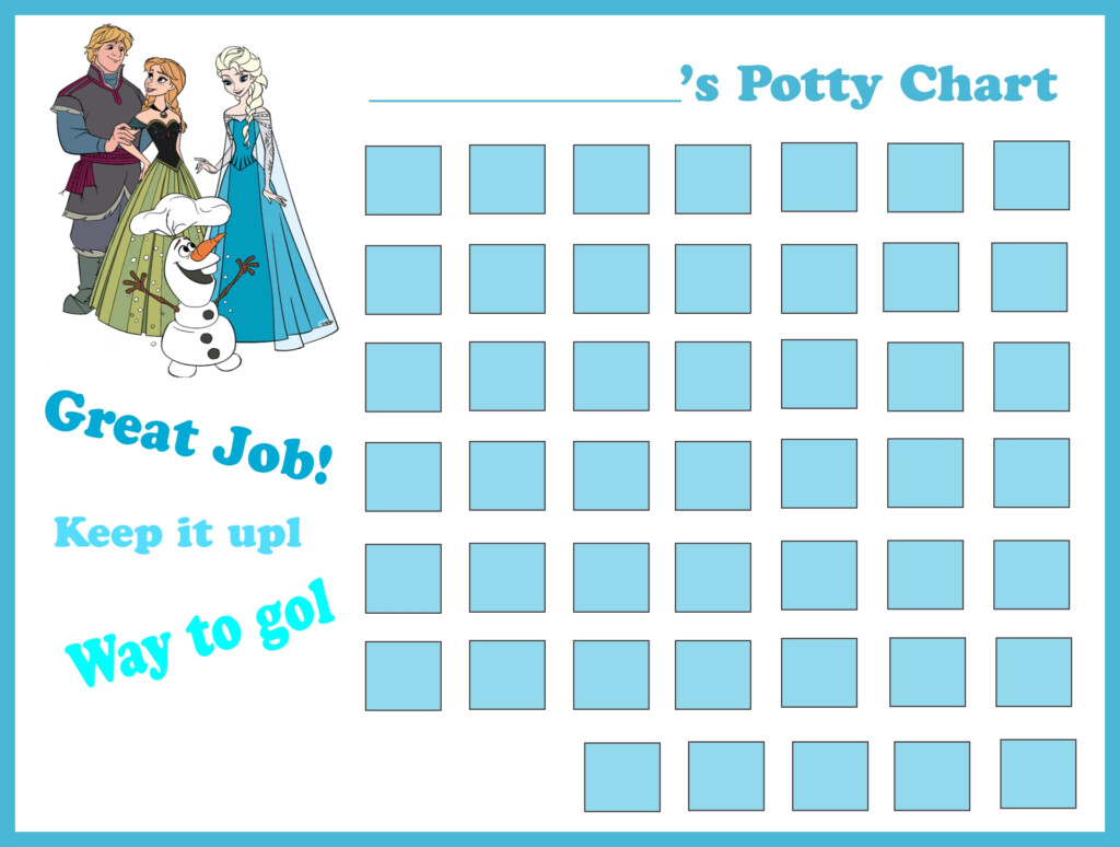 Frozen Printable Potty Sticker Chart Potty Sticker Chart Sticker Chart 