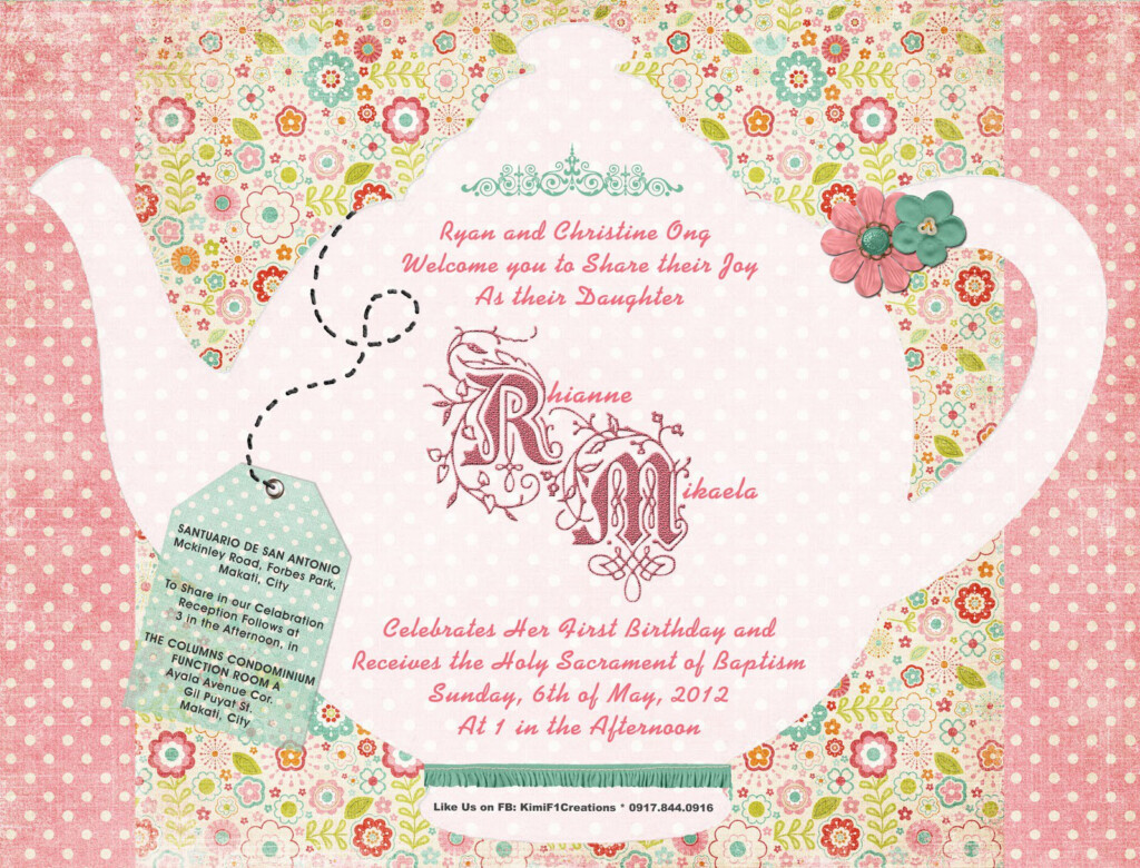 Girls Tea Party Invitation Wording