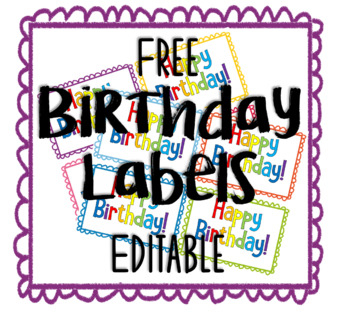 Happy Birthday Labels Free Printable