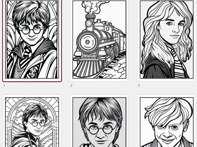 Harry Potter 10 X Coloring Sheets Colouring Pages Activity 