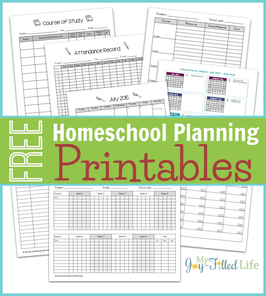 How To Use These Free Homeschool Planning Pages Homeschooling Free 