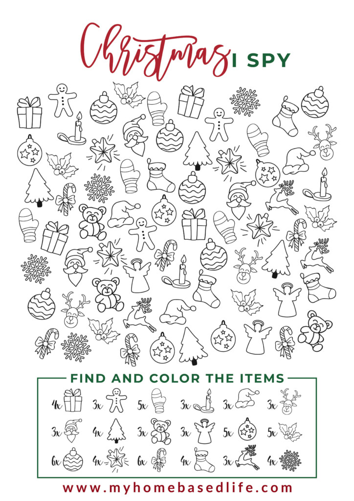 I Spy Christmas Printable