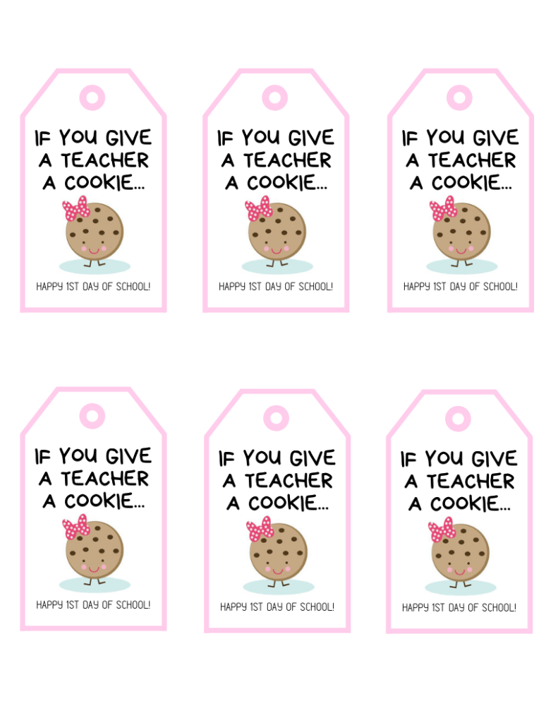 If You Give A Teacher A Cookie Free Printable Printable Templates 