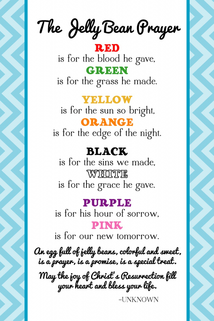 Jelly Bean Prayer Printable Cards Printable Card Free