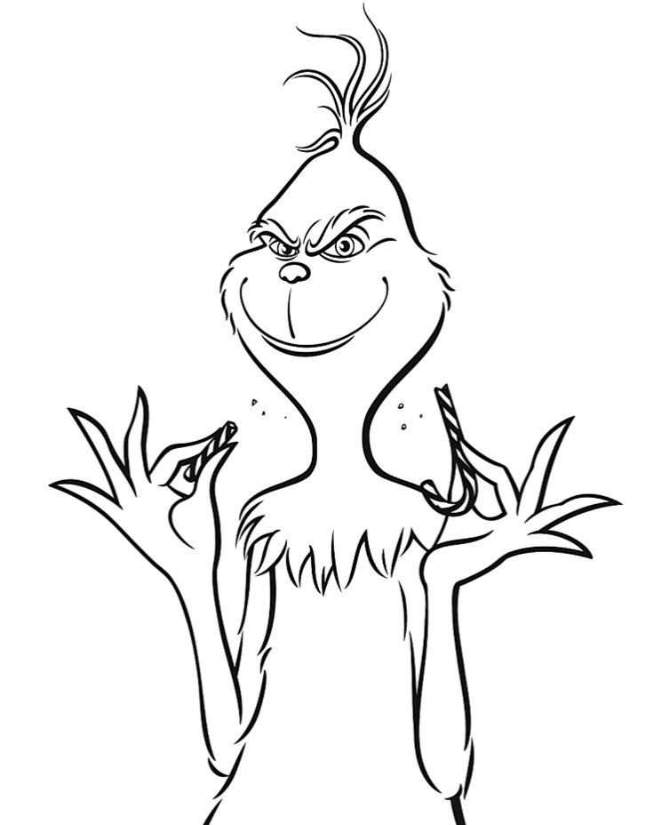 Large Printable Grinch Coloring Pages