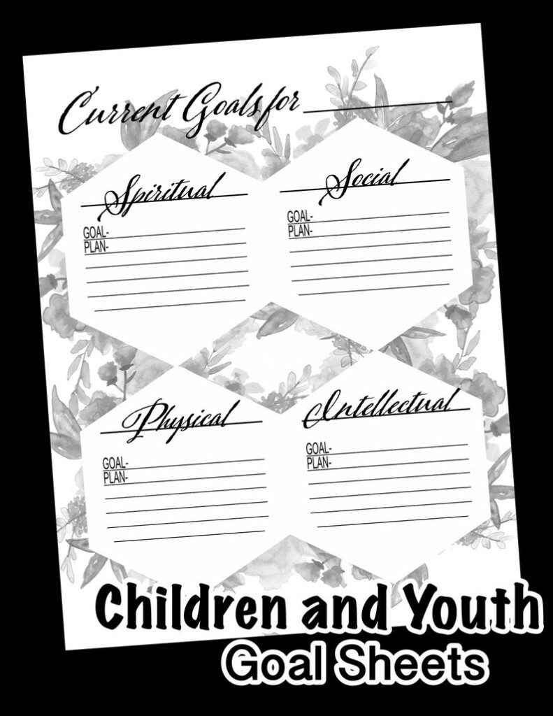 Lds Youth Goals Printable