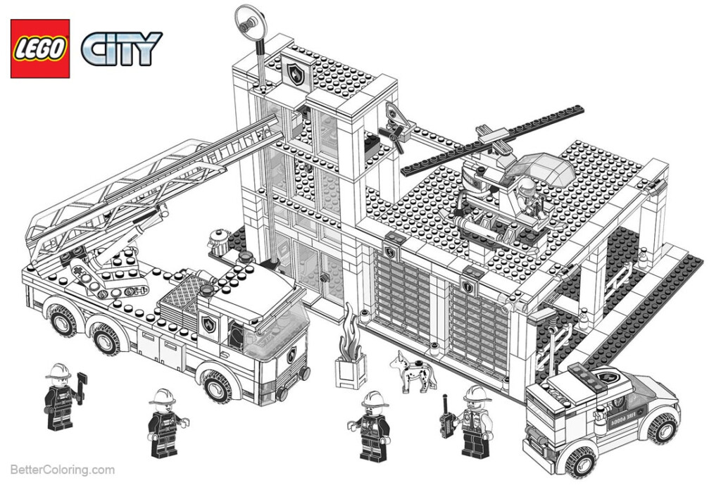 Lego City Coloring Pages Building Construction Free Printable 