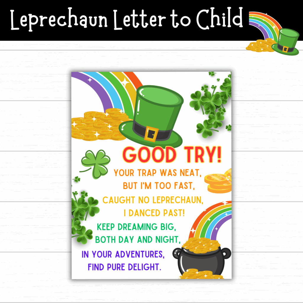 Leprechaun Letter To Child Printable Mom Wife Busy Life 
