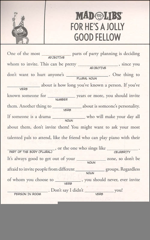 Mad Libs 40th Birthday Printable 2022 Printablemadlibs Printable 