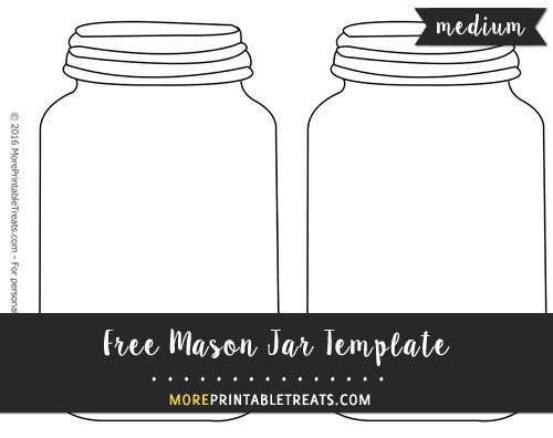 Mason Jar Template Medium