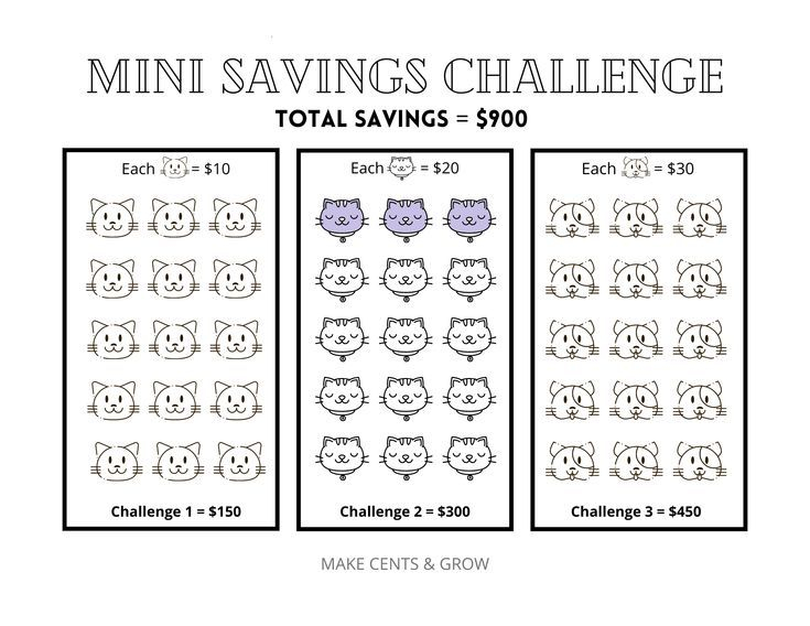 Mini Savings Challenge Free Printable Printable Word Searches