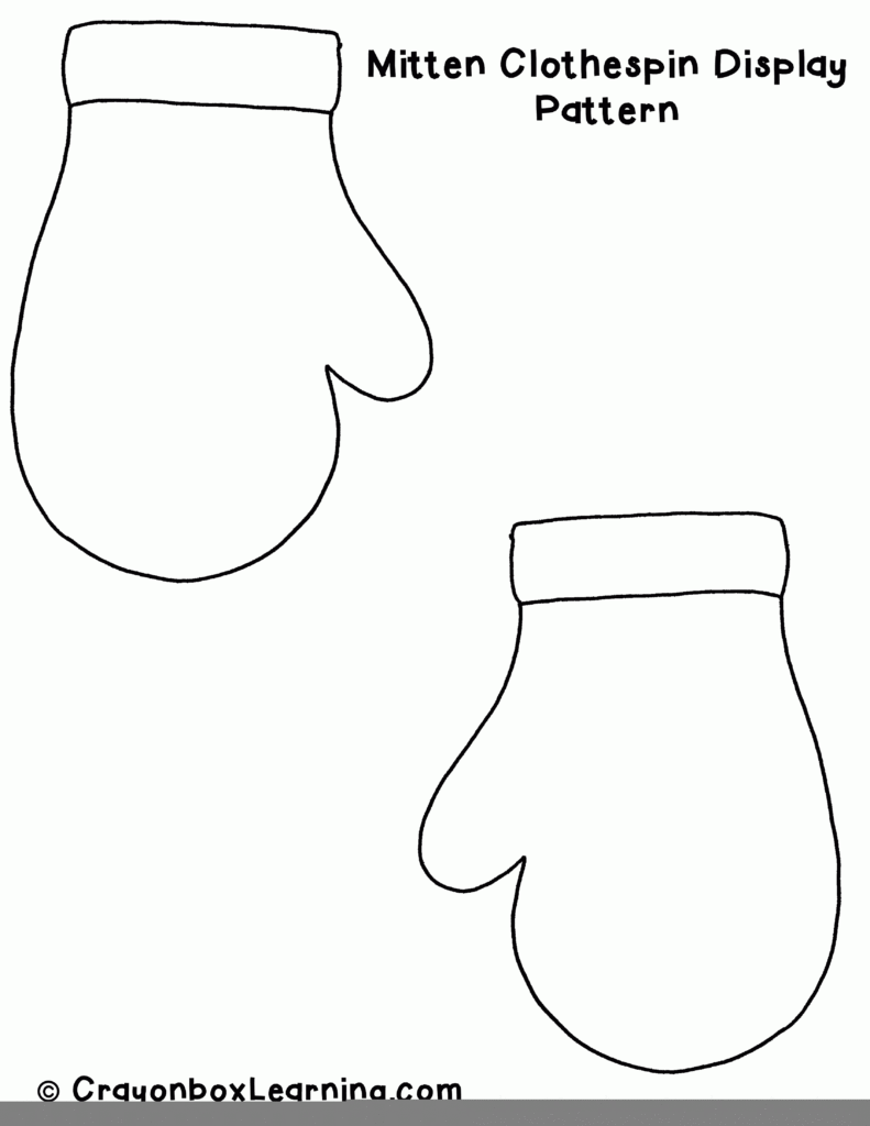 Mitten Pattern Printable New Calendar Template Preschool Winter 