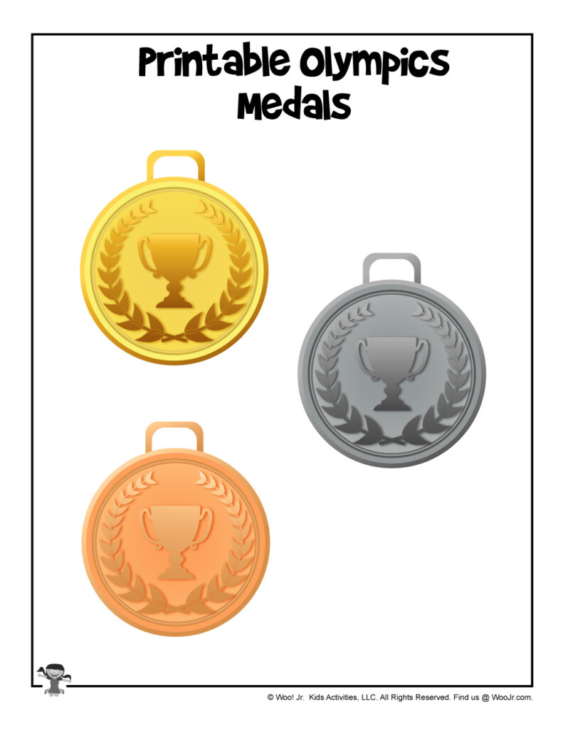 Olympic Medals Printable Printable Calendars AT A GLANCE
