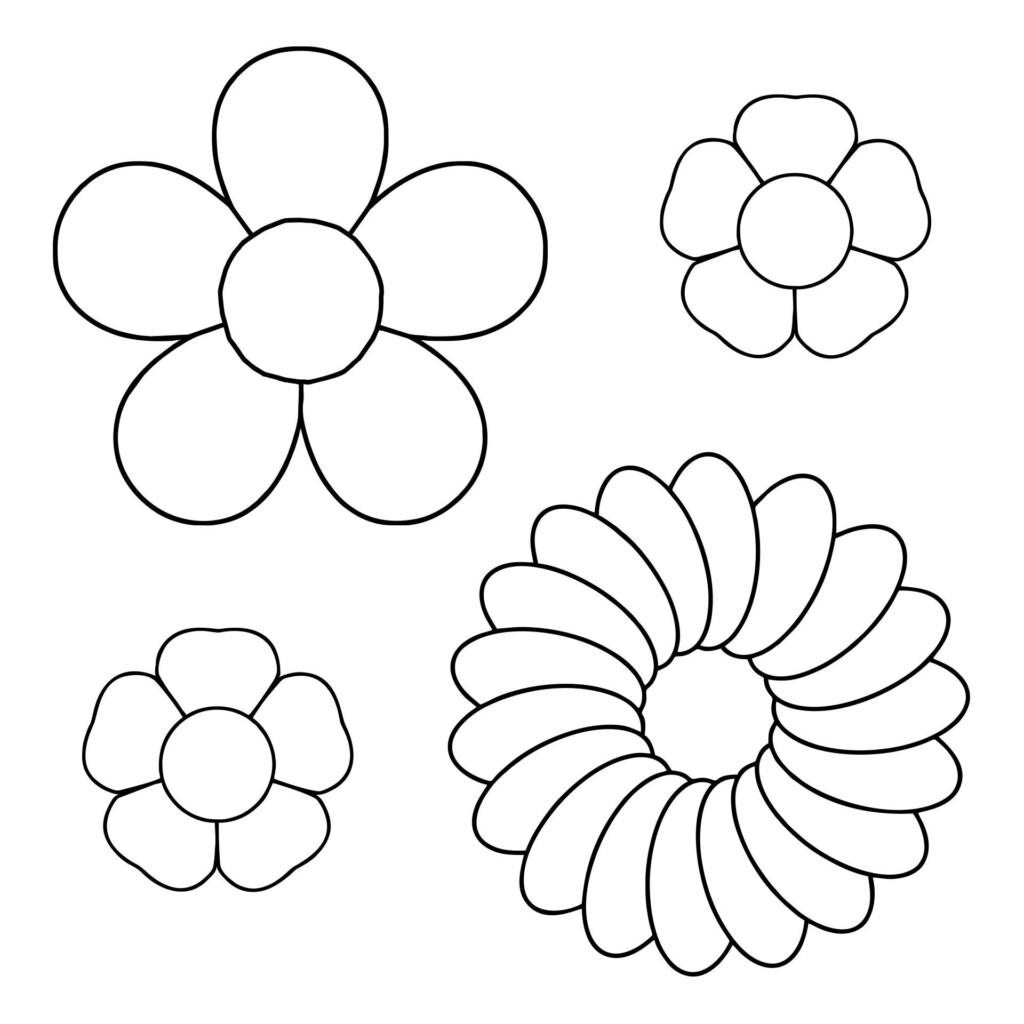 Paper Flower Template Free Printable Printable Calendars AT A GLANCE