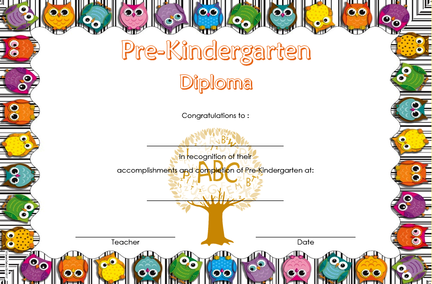Pre K Graduation Certificate Free Printable