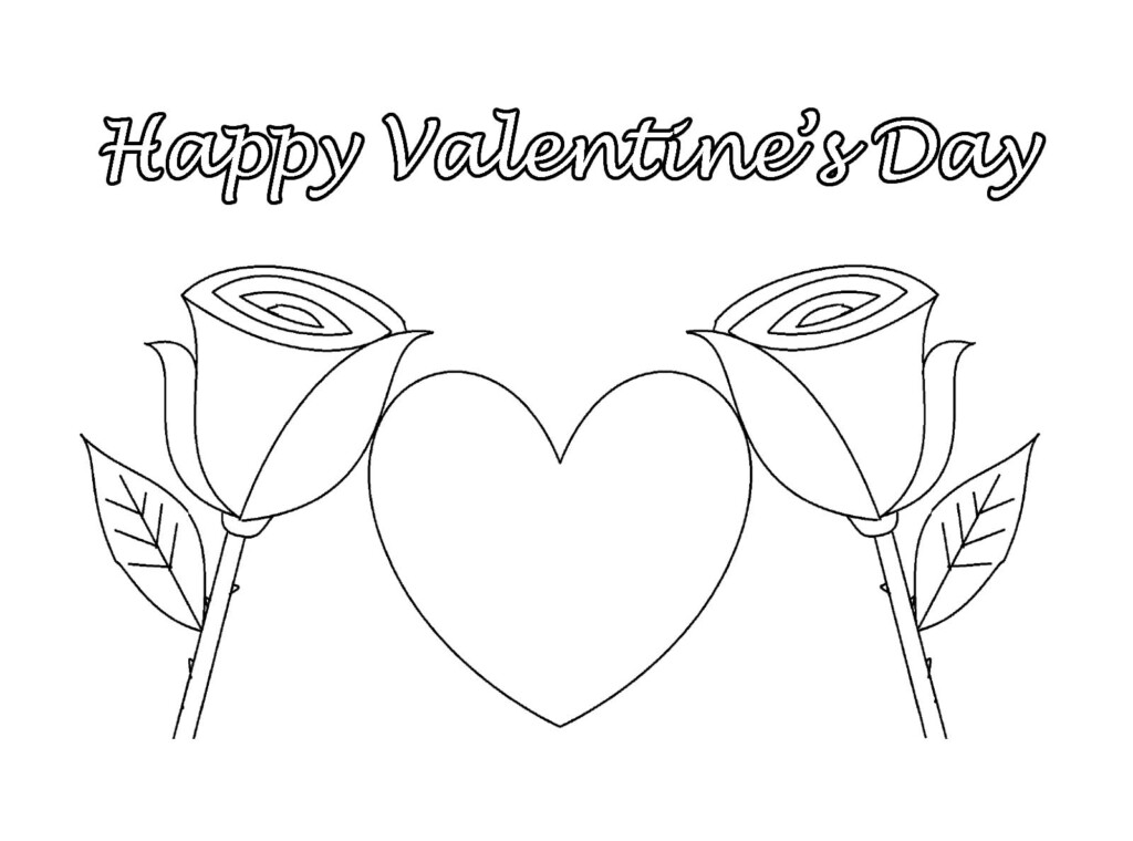 Print Valentine Coloring Pages
