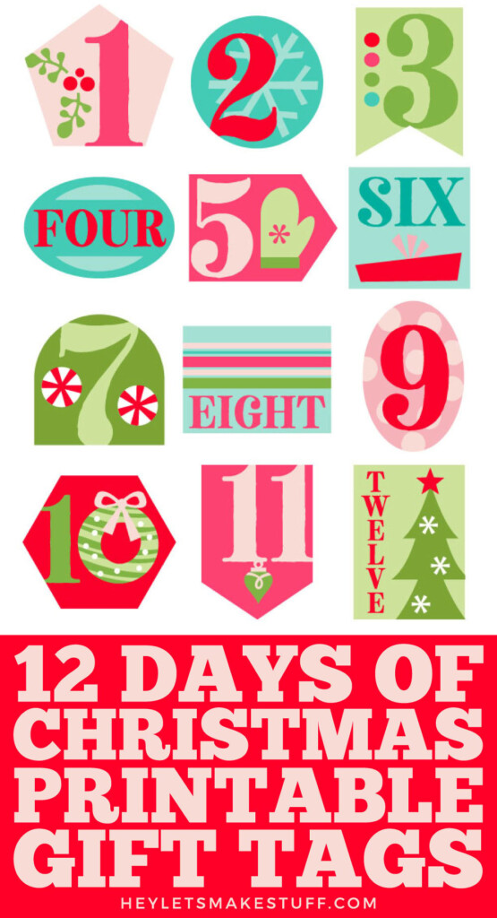 Printable 12 Days Of Christmas Gift Tags Hey Let 39 s Make Stuff