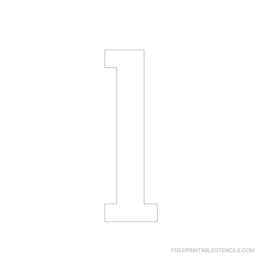 Printable 5 Inch Number Stencils 1 10