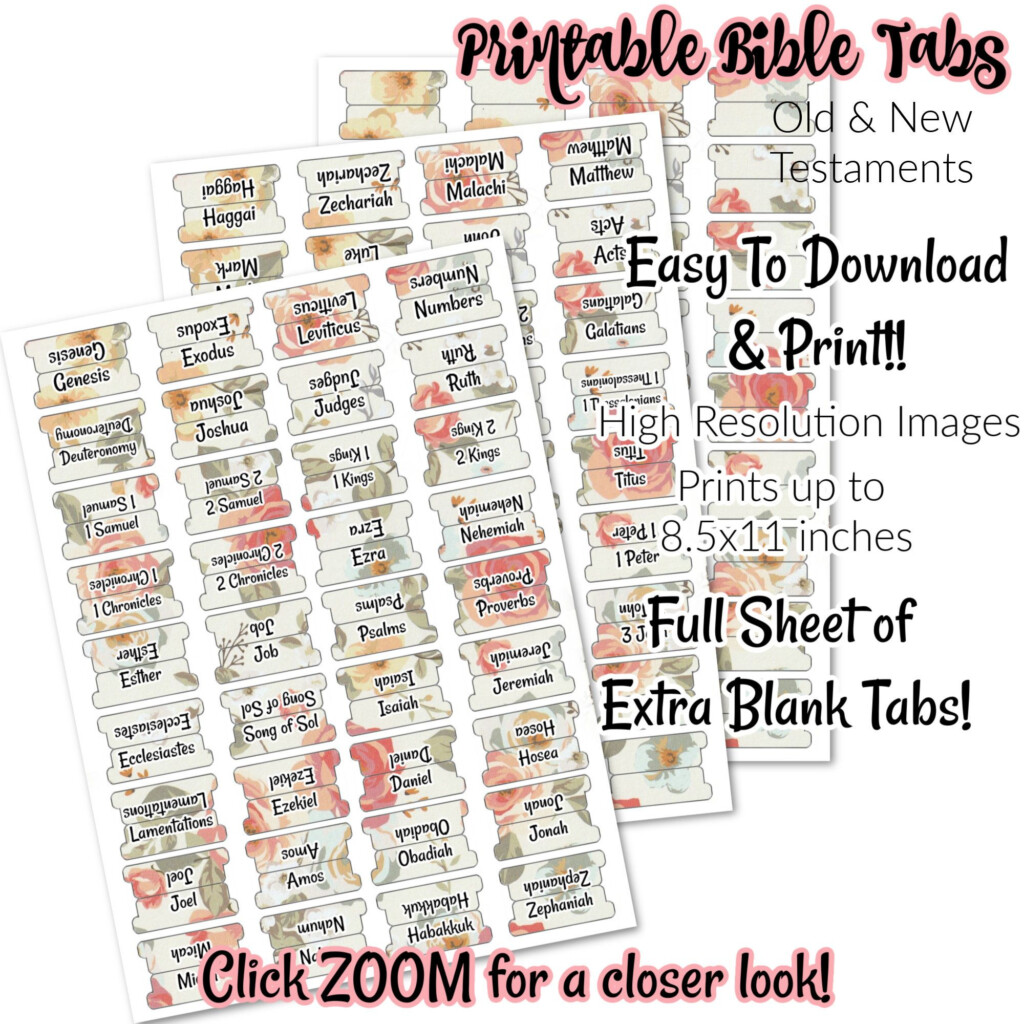 Printable Bible Tabs Download 66 Books Of Bible Cricut Print And Cut 