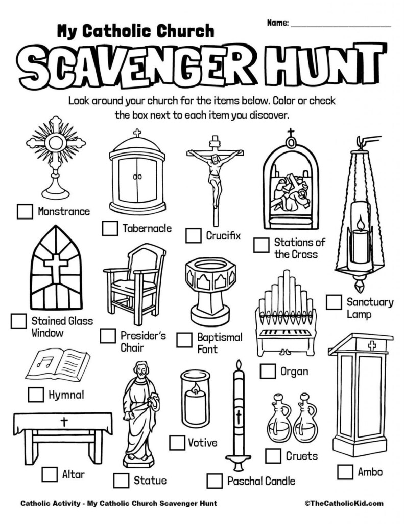 Printable Catholic Mass Worksheets