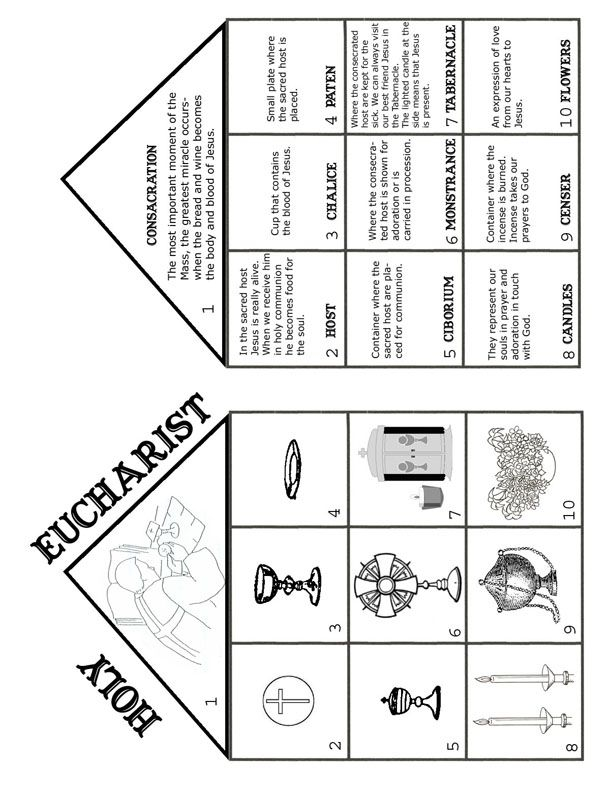 Printable Catholic Mass Worksheets