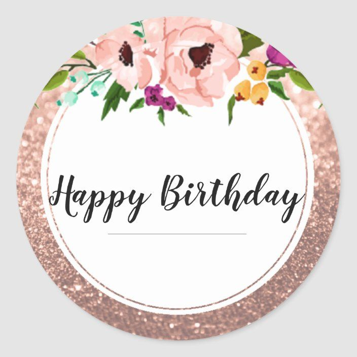 Printable Floral Free Printable Happy Birthday Cake Topper Printable