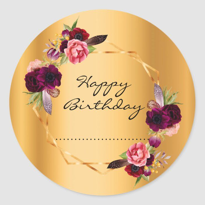 Printable Floral Free Printable Happy Birthday Cake Topper Printable 