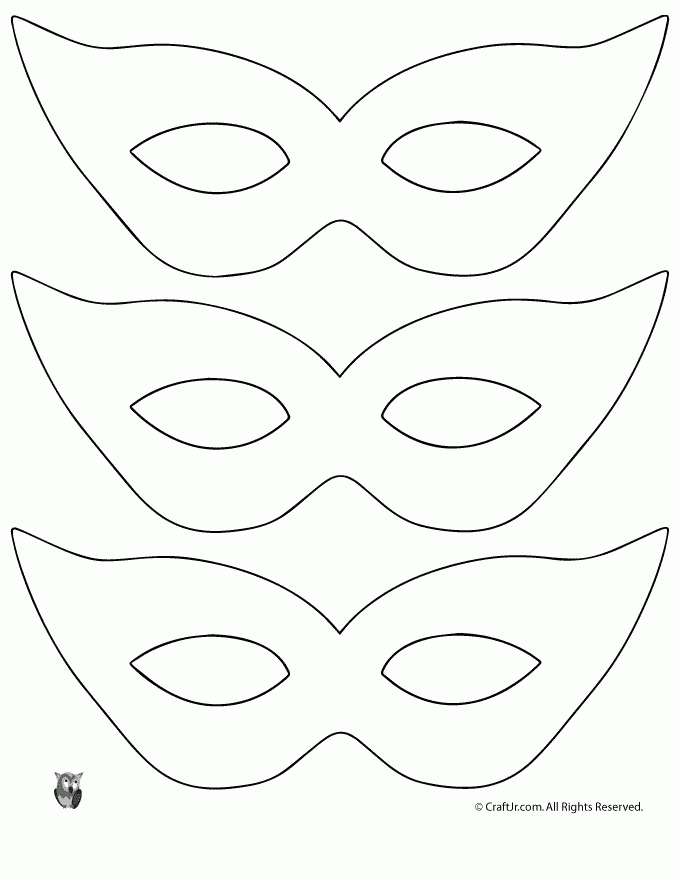 Printable Masquerade Mask Pattern Template Woo Jr Kids Activities