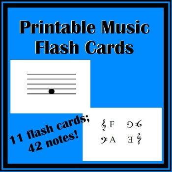 Printable Music Flash Cards By Ready Made Resources TpT