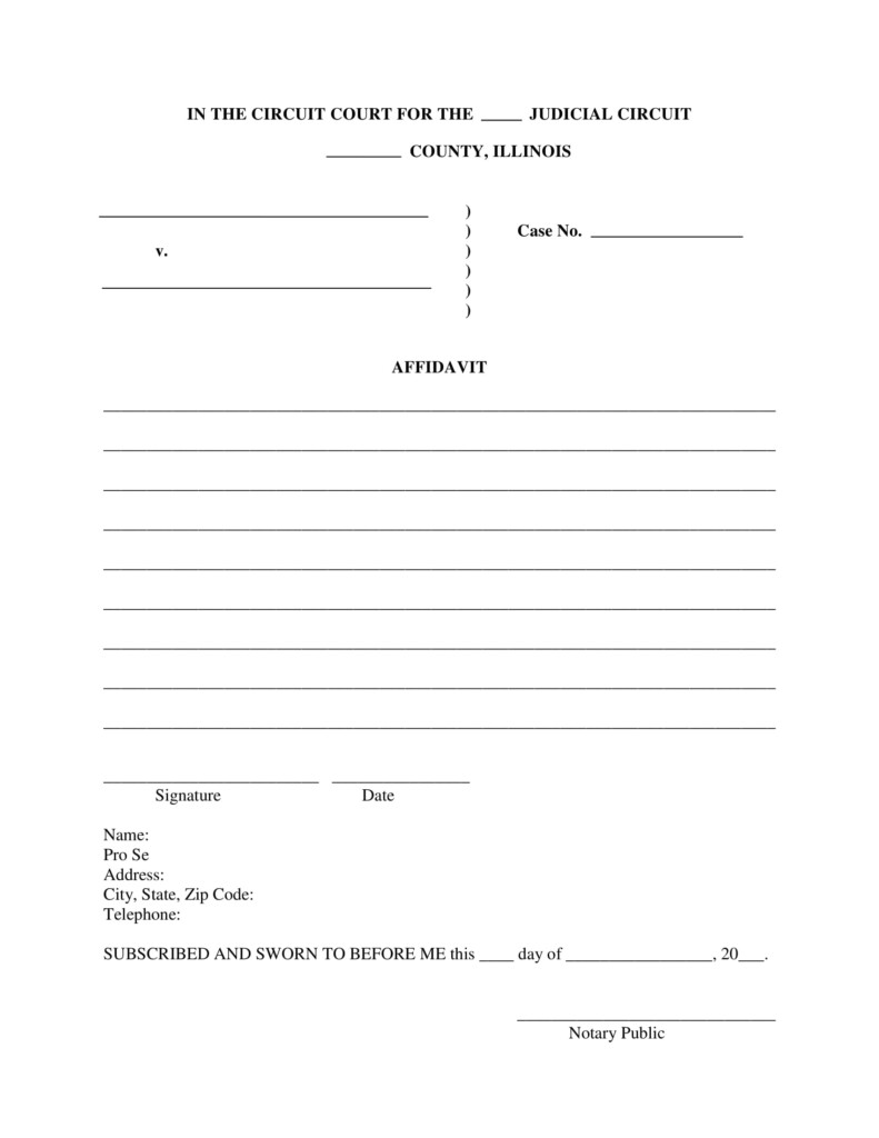 Printable Pdf Affidavit Form Printable Forms Free Online