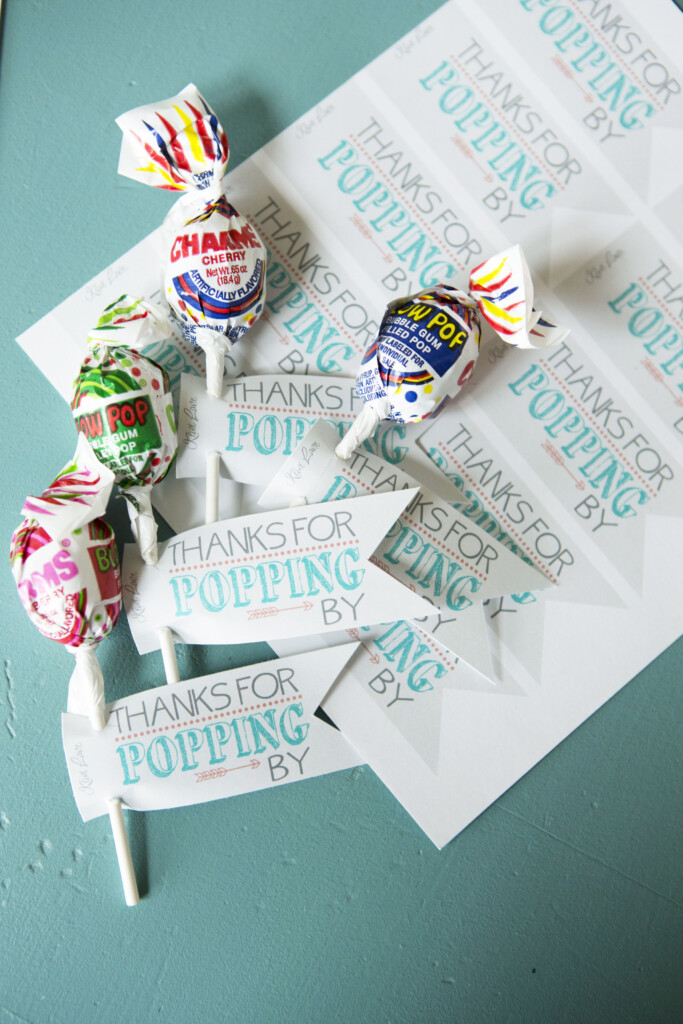 Printable Thanks For Poppingfavor Tags Light Mint Green And Gold 