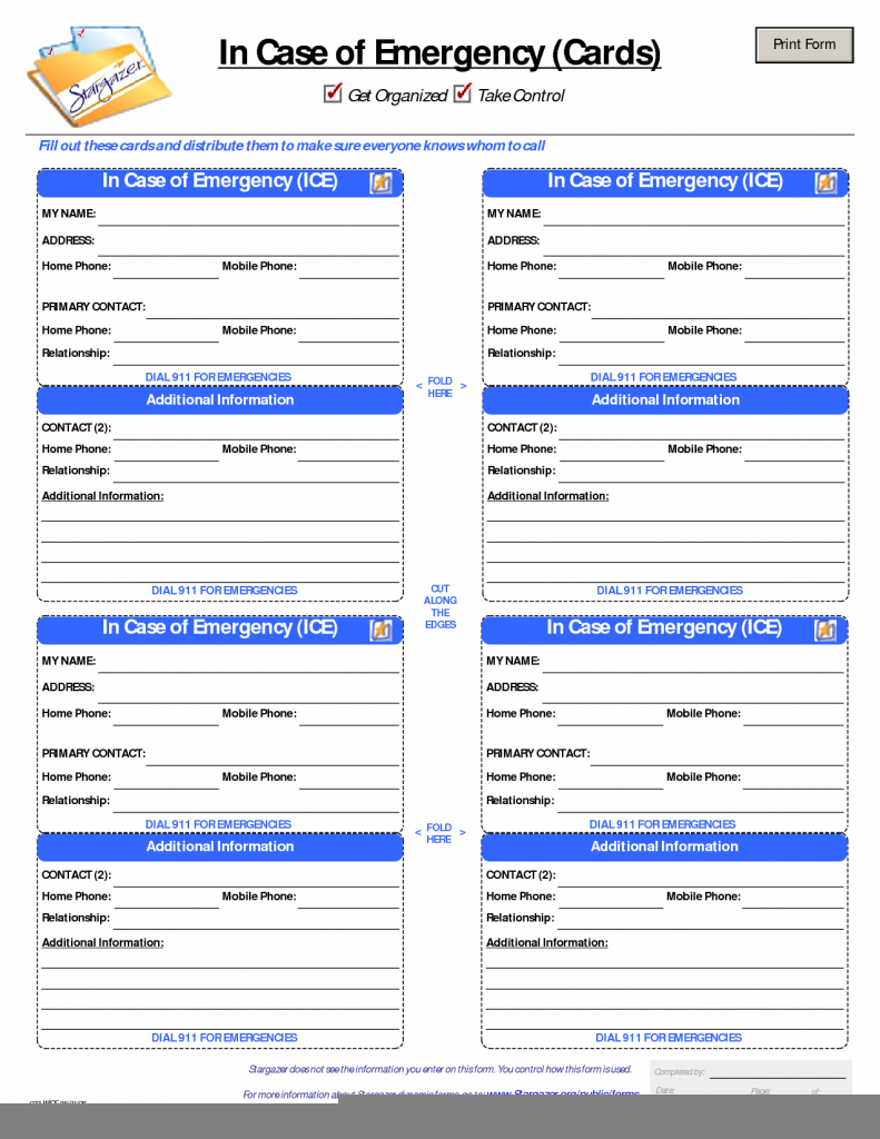 Printable Wallet Medical Card Printable Card Free