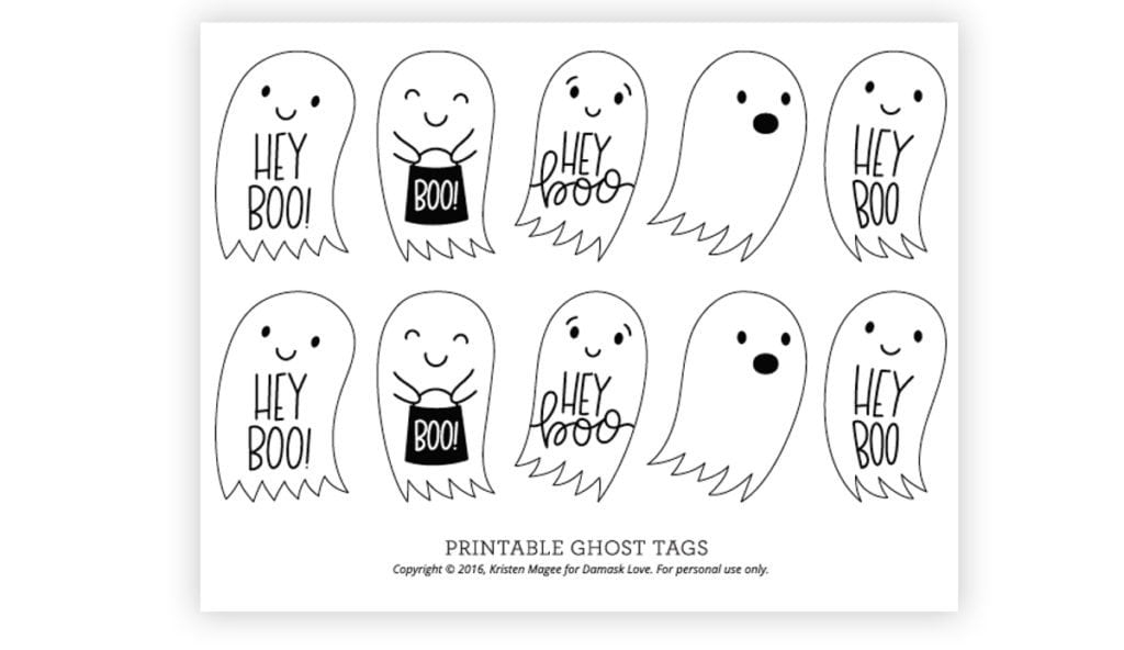 quot Hey Boo quot Halloween Tag Printables Damask Love