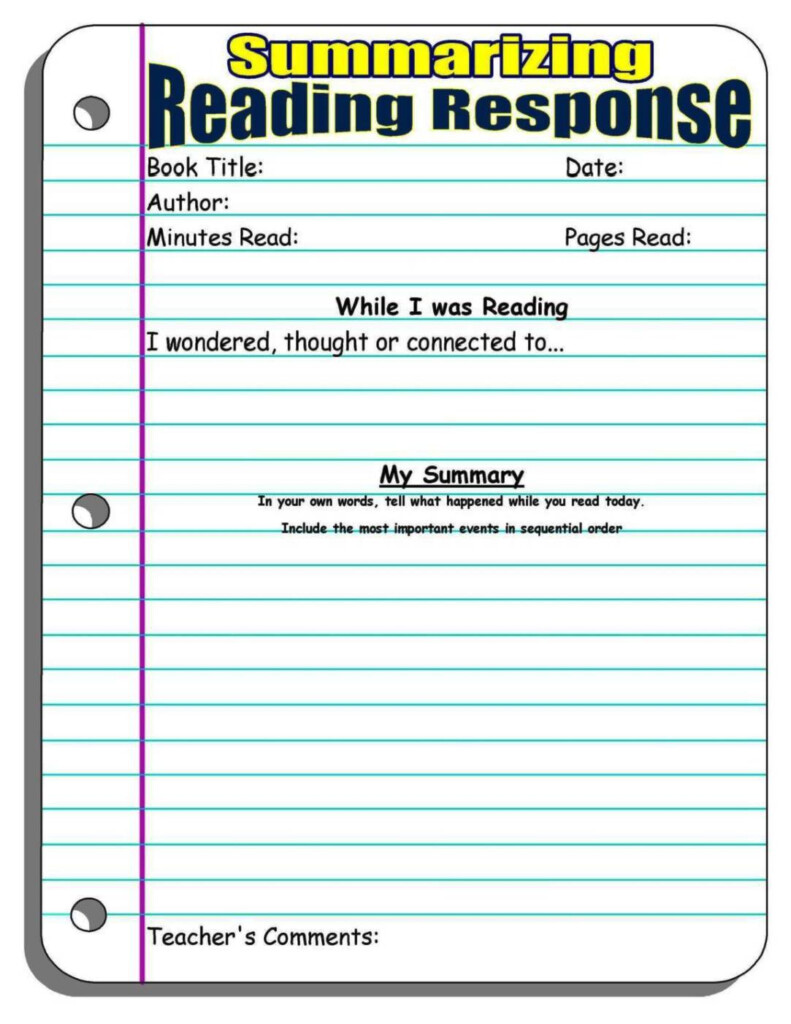 Reading Log Summary Printable Printable Word Searches