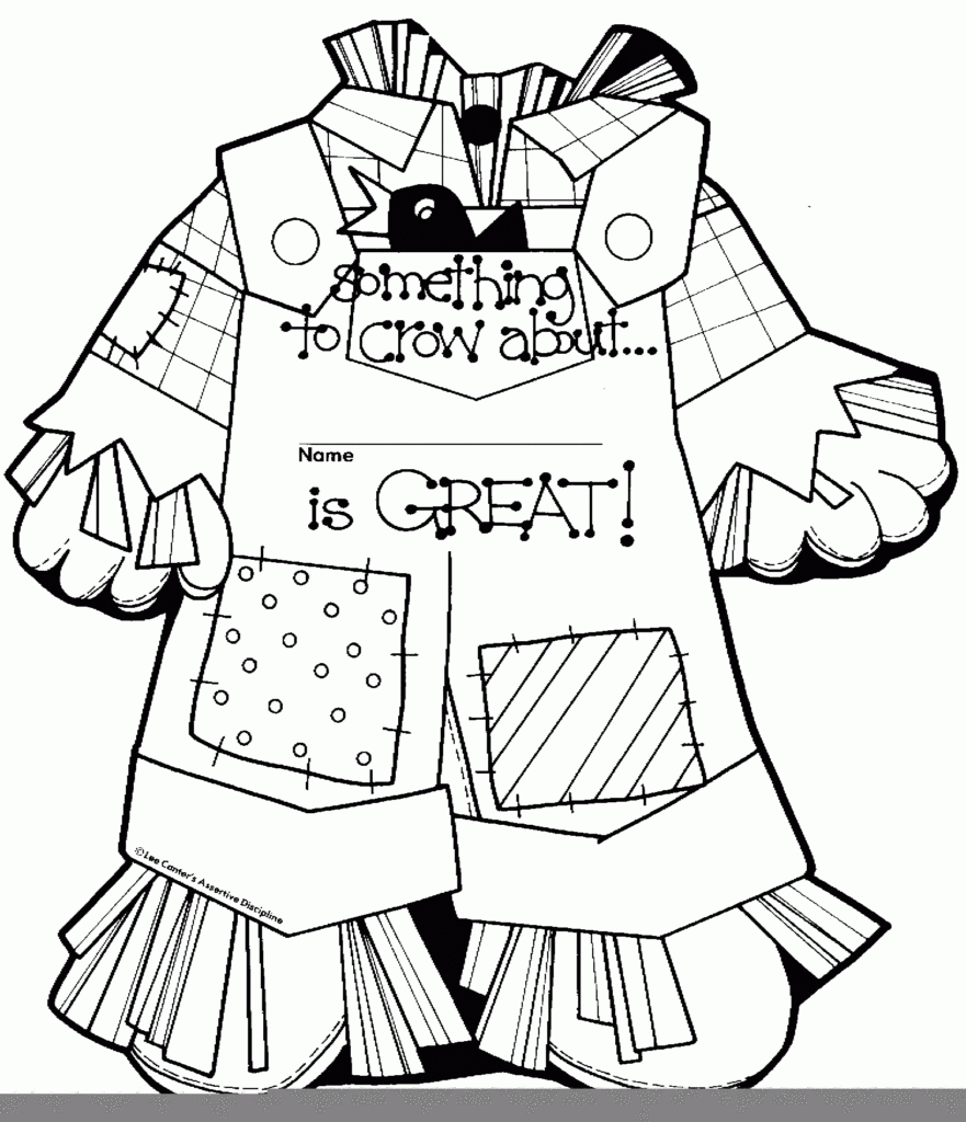 Scarecrow Template Templates Crafts For Preschool Kids Art Free 