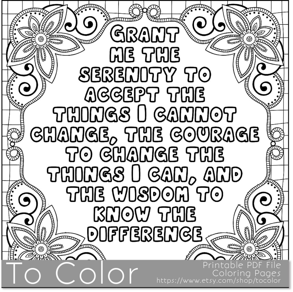Serenity 39 Coloring Page For Grown Ups This Is A Printable Pdf Free 