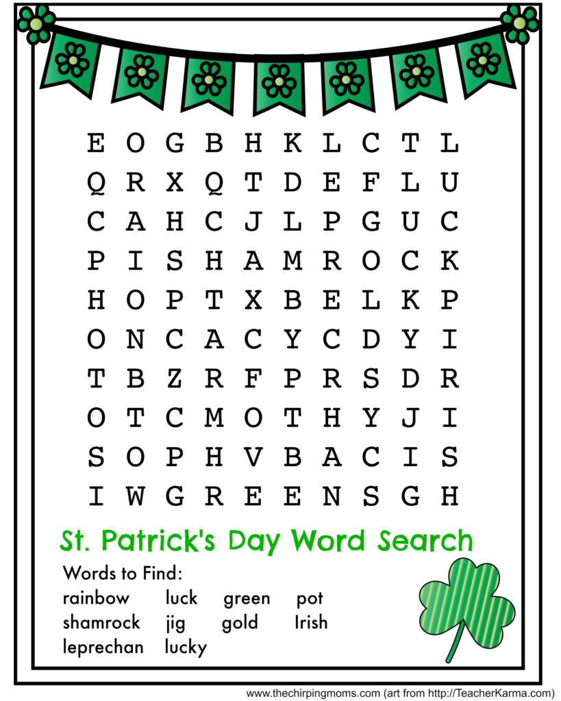 St Patrick 39 s Day Puzzles Printable Free Find All Of The St Printable 