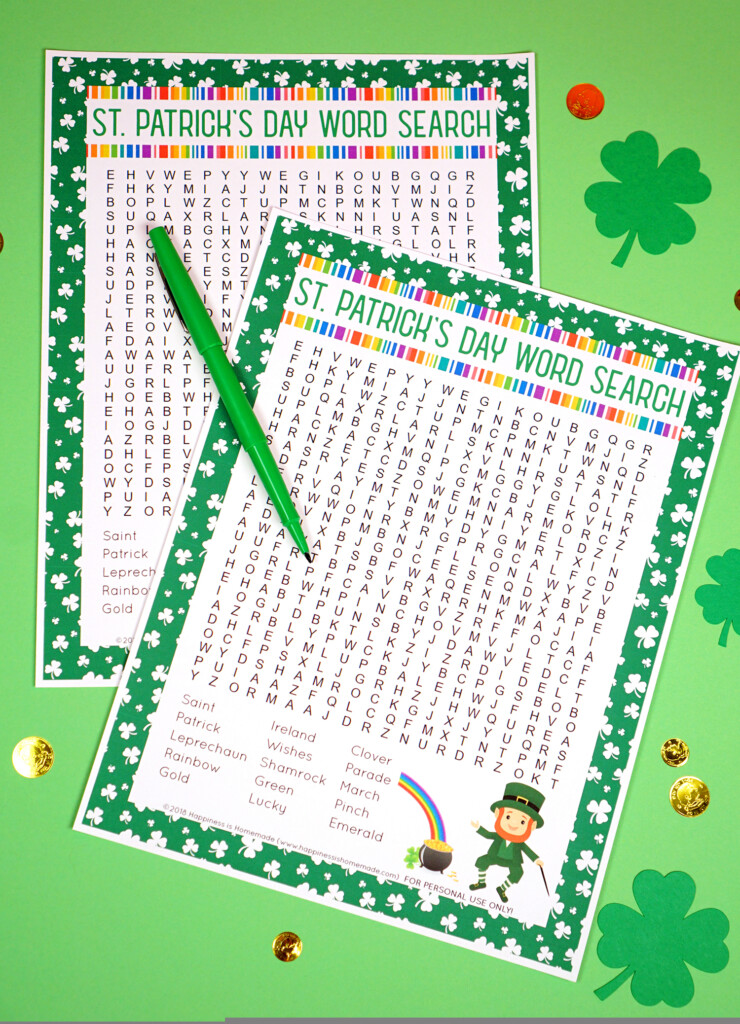 St Patrick 39 s Day Puzzles Printable Free Printable Word Searches