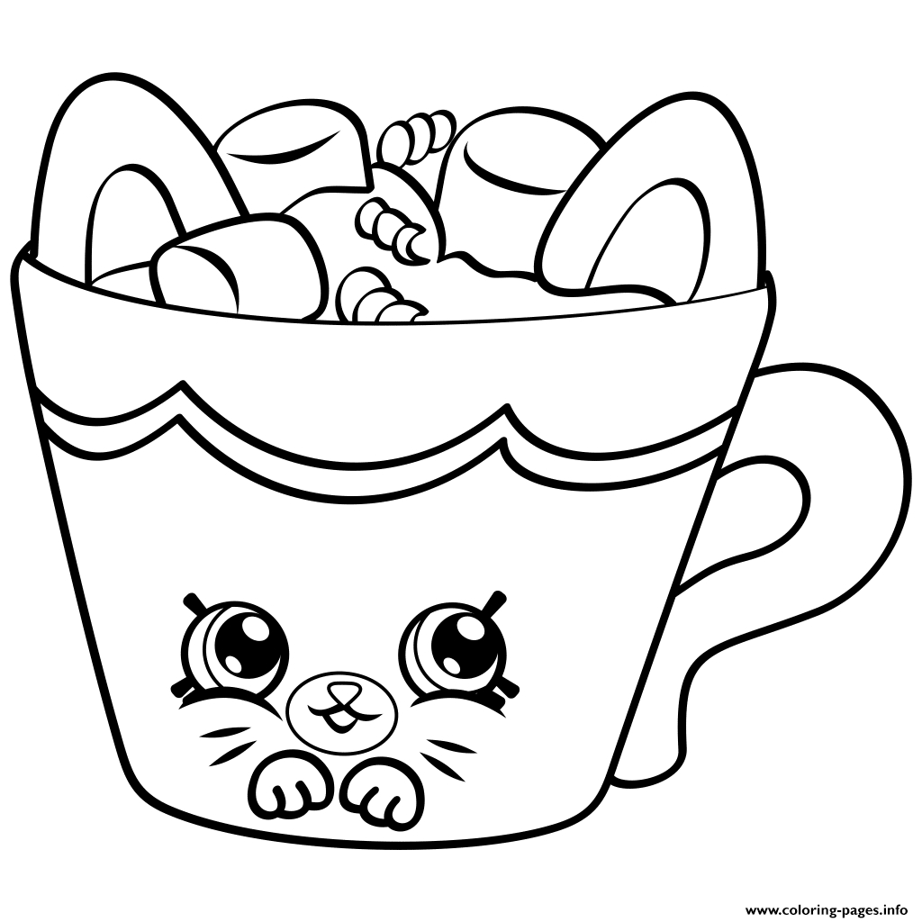 Strawberry Kiss Shopkin Coloring Page Free Printable Coloring 