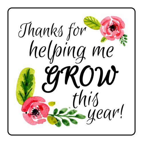 Thank You For Helping Me Grow Free Printable