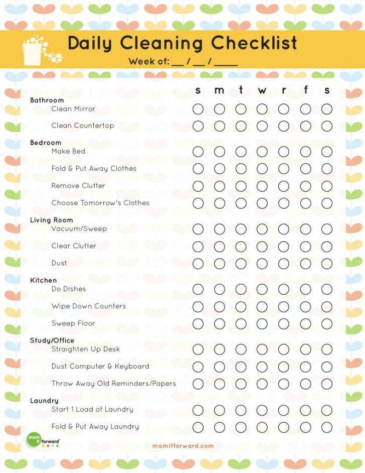 The Best Free Printable Cleaning Checklists Sarah Titus Free 