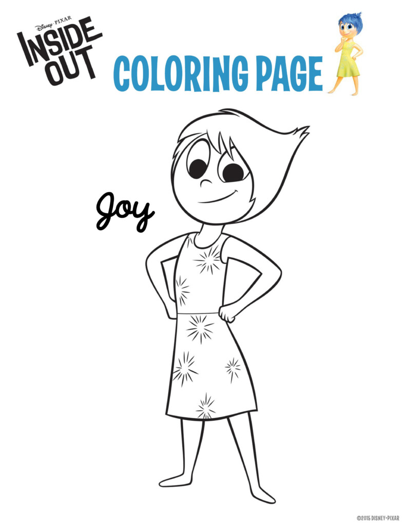 Vice Versa Joy Inside Out Coloring Pages For Kids