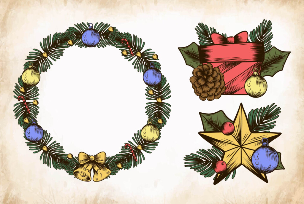 Vintage Christmas Art Free 6 Free PDF Printables Printablee